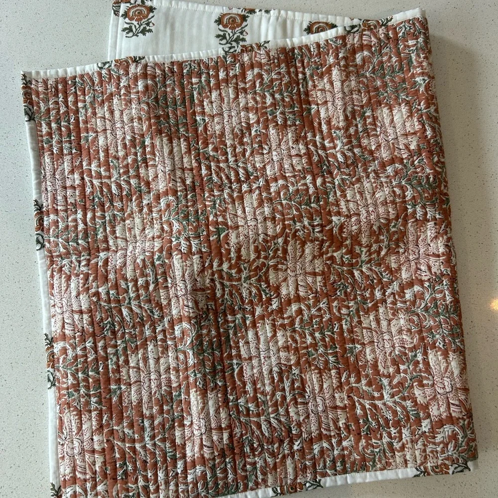 Pottery Barn Sloan Voile Reversible Pillow Sham Euro Terracotta